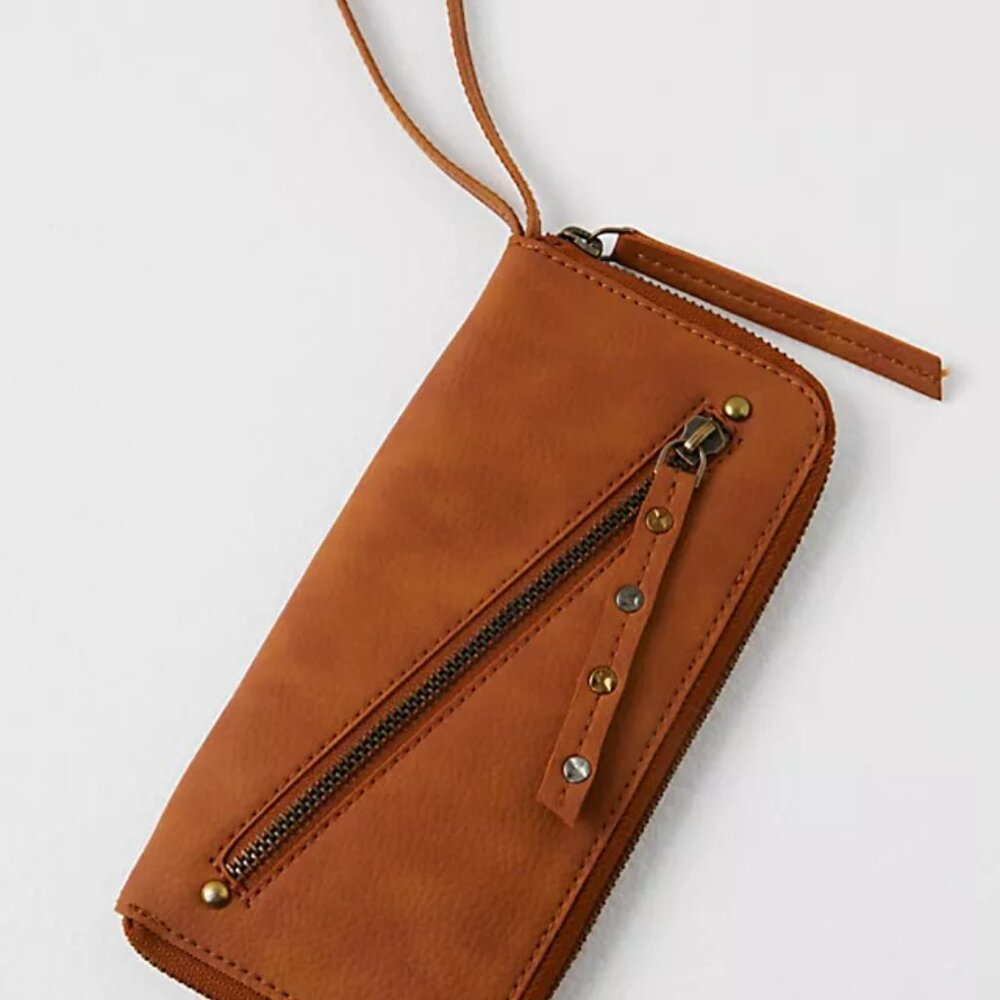 NWT Free People Distressed Vegan Leather Wallet